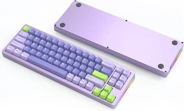 Main image of ATTACK SHARK M71 75%TKL Wireless Mechanical Keyboard,Full Aluminum CNC,BT5.0/2.4G/USB-C,Hot-swap,RGB LED,NKRO Gaming Keyboard,4600mAh,Pre-lubed Linear Switch,Custom Gasket Mount for PC Mac/Win(Purple)