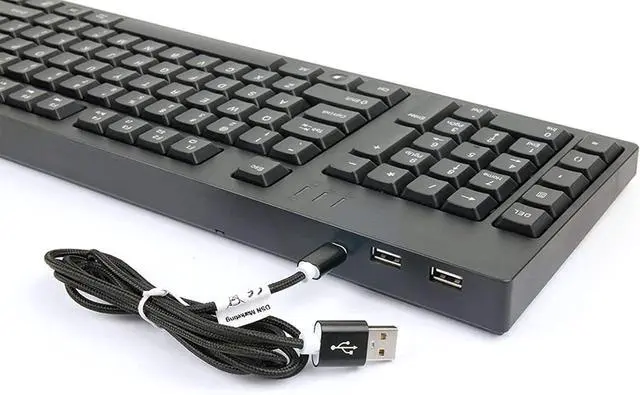Alt view image 3 of 7 - Acogedor USB Wired Left Handed Keyboard with 2 USB Hub, 109 Keys Ergonomic Keyboard, with Left Hand Number Pad, for Home Office
