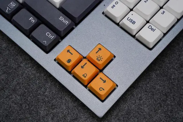 Alt view image 3 of 7 - Willow Mechanical Keyboard, 102 Keys, MAC/Win, Space Gray, Gateron Red Linear Hot Swap Switches, RF 2.4, Bluetooth, USB, PBT Keycaps, Aluminum Top