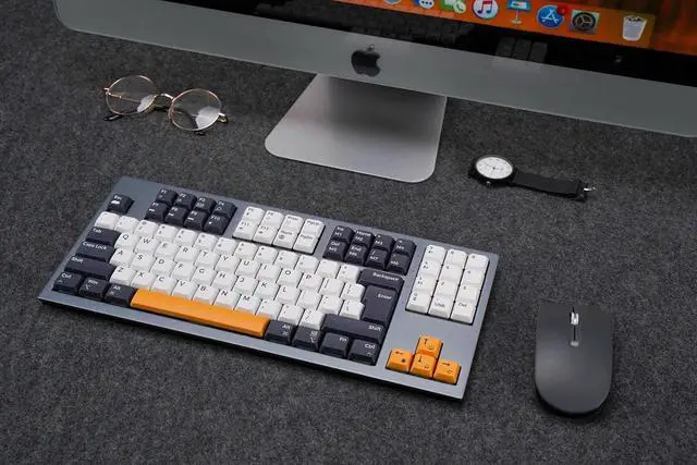 Alt view image 6 of 7 - Willow Mechanical Keyboard, 102 Keys, MAC/Win, Space Gray, Gateron Red Linear Hot Swap Switches, RF 2.4, Bluetooth, USB, PBT Keycaps, Aluminum Top