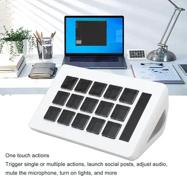 Alt view image 4 of 7 - Generic 15 Keys Programmable Keyboard,Customize Gaming Experience Visual Keyboard,LCD Custom Keyboard Macro Keyboard Operations with OBS Twitch, Genericnhyxv8z9dk