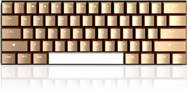 Main image of Full Metal Mechanical Keyboards with RGB Backlit, Ultra-Compact Bluetooth 60% Stainless Steel Keycaps Gaming Keyboards Blue Switches Mac PC Computer Keyboards (Rose Gold)