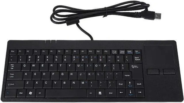 Alt view image 7 of 7 - Hilitand Wired USB Touchpad Keyboard,MC-818 Compact USB Keyboard with Touchpad, 82 Keys, QWERTY and Anti-Slip Mat for Desktop Laptop Computers Notebook