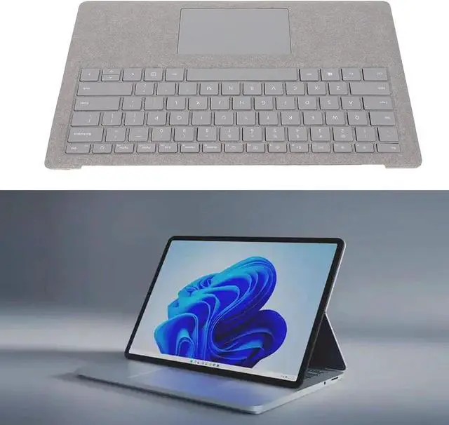 Alt view image 5 of 7 - Keyboard Assembly for Laptop 1/2 1769/1782, Backlit Keyboard Assembly with Trackpad, US Version Silver