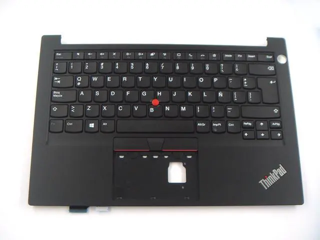 Main image of Parts for Lenovo ThinkPad E14 Gen 2 Palmrest Keyboard Bezel Latin Spanish Non-Backlit Keyboard for Fingerprint Version 5M10Z27325