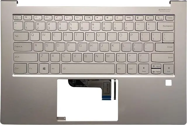 Alt view image 4 of 4 - Laptop Replacement Keyboard Compatible for Lenovo Yoga 9 14ITL5,9-14ITL5 AM1KK000E00 US Layout Backlit with Palmrest Upper Cover Case Shell Fingerprint Hole 5CB0Z69768 82BG00 No TouchPad