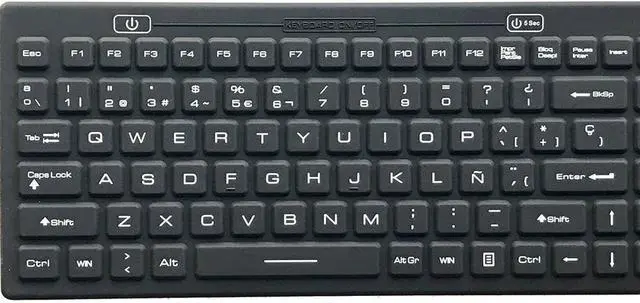 Alt view image 3 of 4 - DS International Spanish Layout Backlit Industrial Silicone Full Size Keyboard with IP68 Protection - IKB106BL-S