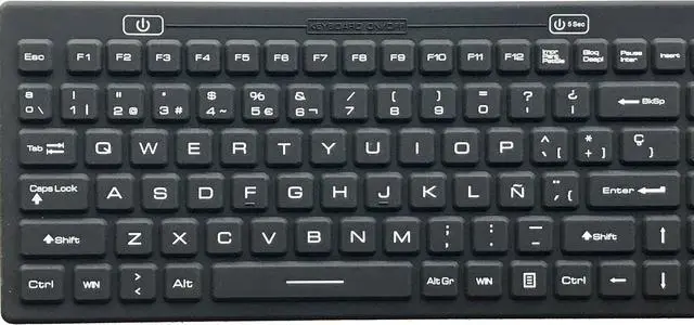 Alt view image 4 of 4 - DS International Spanish Layout Backlit Industrial Silicone Full Size Keyboard with IP68 Protection - IKB106BL-S