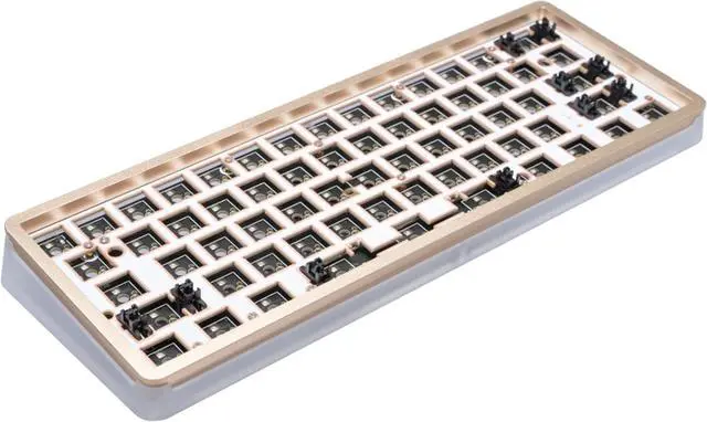 Alt view image 5 of 7 - DRAOZA RGB Backlit 61-Key Hot Swap Mechanical Gaming Keyboard Kit, Programmable Triple Mode Bluetooth 5.0/USB-C Wired/2.4GHz Wireless Custom Keyboard (Translucent Base)