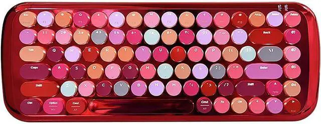 Main image of Wireless Mechanical Bluetooth Keyboard Romance of Girls Mouth red Computer Electroplating Punk Keyboard Waterproof, Backlight, 352x135x35mm