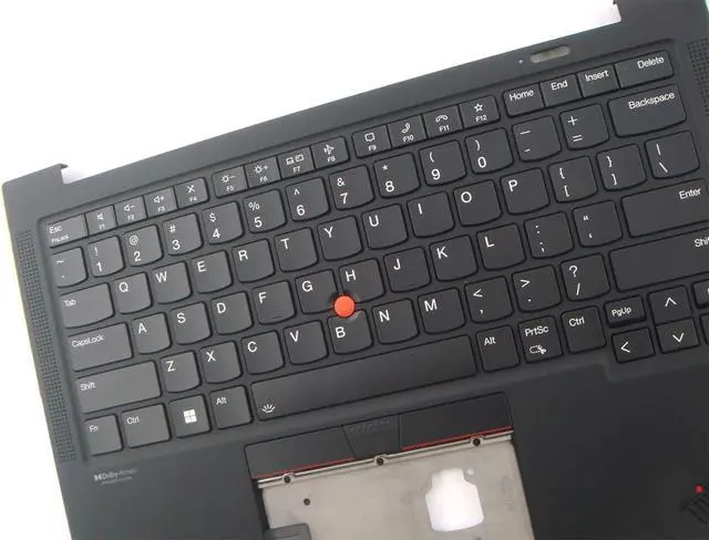 Alt view image 4 of 4 - Parts for Lenovo ThinkPad X1 Carbon Gen 10 10th Palmrest Keyboard Bezel US Backlit Upper Case 5M11K07684