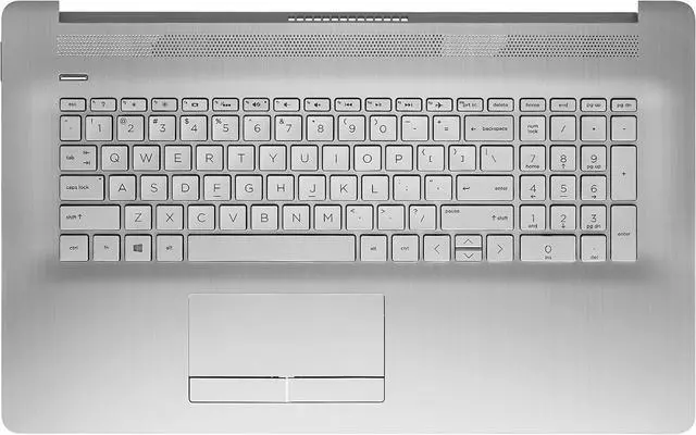 Alt view image 2 of 3 - L92783-001 Replacement Upper Case Palmrest for HP 17-by 17T-by 17-CA 17-CA1031DX 17-BY3613DX 17-BY1053DX 17-BY4633DX 17-by3053cl 17-by4013dx 17-by0053cl Backlight Keyboard Touchpad Assembly Silver