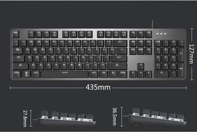 Alt view image 2 of 7 - QIYUDS LED Backlit Wired Computer Keyboard, Keyboard for Windows/PC/Laptop/Desktop, Wired Keyboard with Red Switches for Windows Gaming PC