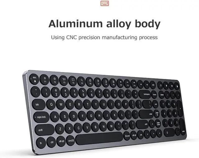 Alt view image 4 of 7 - 106-key Multi-Function Docking Keyboard,Aluminum Alloy Body,Portable External Universal Keyboard, Wired Wireless Bluetooth Office/Gaming Suitable Computer/Notebook/Tablet