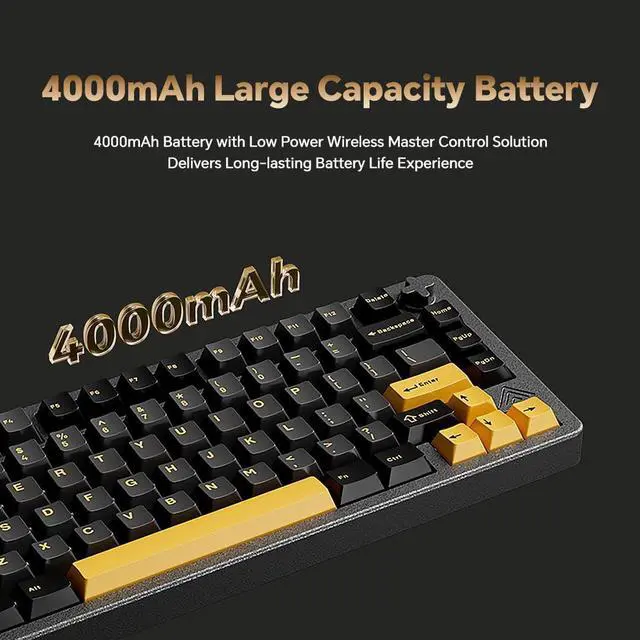 Alt view image 7 of 7 - K75 75% Wireless Gaming Keyboard,Full Aluminum CNC Mechanical Keyboard BT/2.4G/Wired,Hot Swappable Custom Keyboard with Gasket Structure,RGB Custom Keyboard for Mac/Win (Gray)