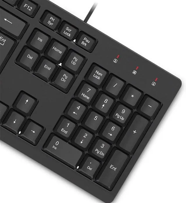 Alt view image 7 of 7 - Keyboard Universal Keyboard Wired Single-Click USB Notebook Desktop Computer Business Office Portable
