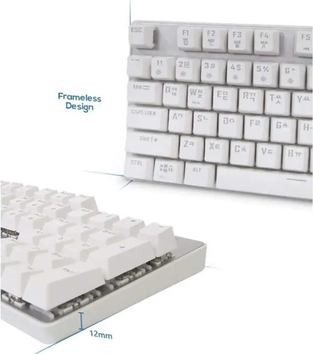 Alt view image 2 of 4 - HANSUNG COM Gtune MKF30S Quick SWAP Switch Mechanical Custom Gaming Keyboard Rainbow LED NKEY-Rollover (English/Korean Layout) Blue Switch Click