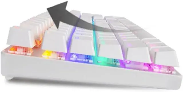 Alt view image 4 of 4 - HANSUNG COM Gtune MKF30S Quick SWAP Switch Mechanical Custom Gaming Keyboard Rainbow LED NKEY-Rollover (English/Korean Layout) Blue Switch Click