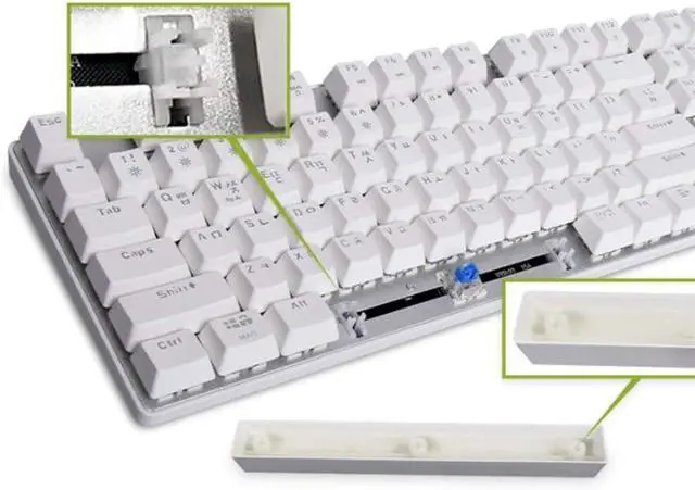 Alt view image 3 of 4 - HANSUNG COM Gtune MKF30S Quick SWAP Switch Mechanical Custom Gaming Keyboard Rainbow LED NKEY-Rollover (English/Korean Layout) Blue Switch Click