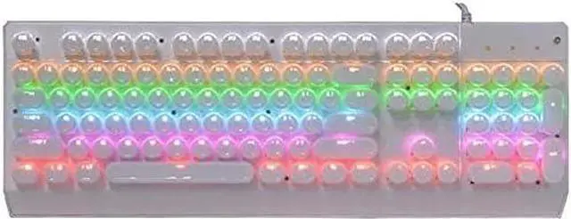 Alt view image 2 of 7 - XIXIDIAN Keyboard,Splash-Proof Keyboard 104-key Gaming Keyboard, Wired Rainbow Backlit Keyboard with Blue Switches, Ergonomic Standard Keyboard for Desktop (Color : Black)