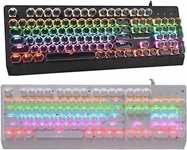 Alt view image 5 of 7 - XIXIDIAN Keyboard,Splash-Proof Keyboard 104-key Gaming Keyboard, Wired Rainbow Backlit Keyboard with Blue Switches, Ergonomic Standard Keyboard for Desktop (Color : Black)