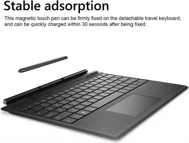 Alt view image 4 of 7 - K19M Laptop Detachable Keyboard for Latitude 7320 7310 Replacement Backlighting Travel Keyboard with Touchpad and Touch Pen for Work