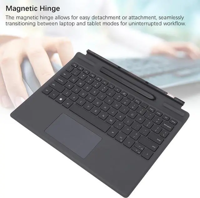 Alt view image 3 of 7 - K19M Laptop Detachable Keyboard for Latitude 7320 7310 Replacement Backlighting Travel Keyboard with Touchpad and Touch Pen for Work