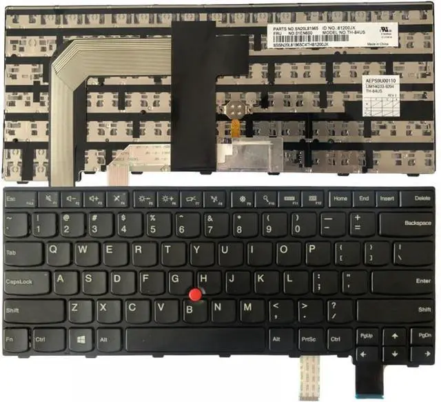 Alt view image 5 of 6 - US English Keyboard Compatible with T460S T470S Models 01EN682 01EN723 01EN600(with Backlight)