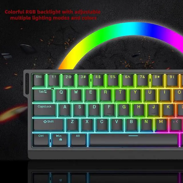 Alt view image 7 of 7 - HE65 Mechanical Keyboards Quick Activation Game Keypad with Colorful Lighting Enhances Durability for Efficient Work