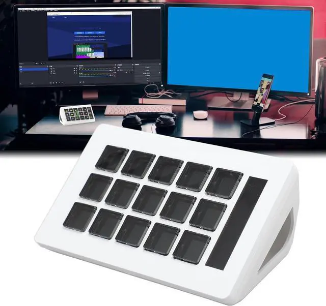 Alt view image 6 of 7 - Generic 15 Keys Programmable Keyboard,Customize Gaming Experience Visual Keyboard,LCD Custom Keyboard Macro Keyboard Operations with OBS Twitch, Genericnhyxv8z9dk