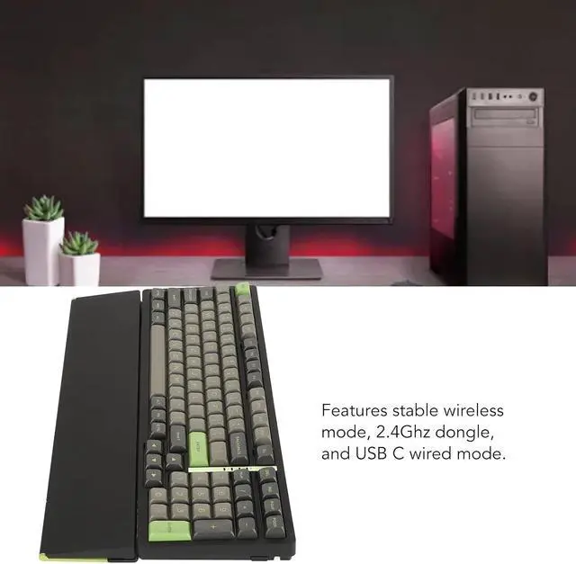 Alt view image 5 of 7 - Zunate Mechanical Gaming Keyboard - Bluetooth Hot Swappable RGB Keyboard with Detachable Dustcover, 99 Keys for PC Gamers, Laptop & Desktop