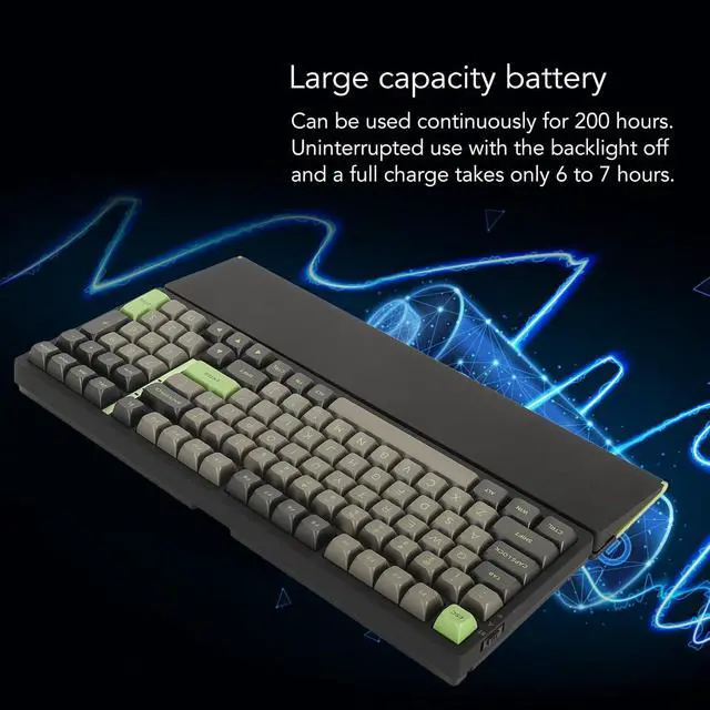 Alt view image 4 of 7 - Zunate Mechanical Gaming Keyboard - Bluetooth Hot Swappable RGB Keyboard with Detachable Dustcover, 99 Keys for PC Gamers, Laptop & Desktop