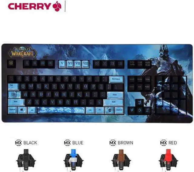 Alt view image 2 of 7 - Cherry Original G80-3494 Cherry G80-3000/3494 World of Warcraft 104 Full Size Gaming NKRO Mechanical Keyboard