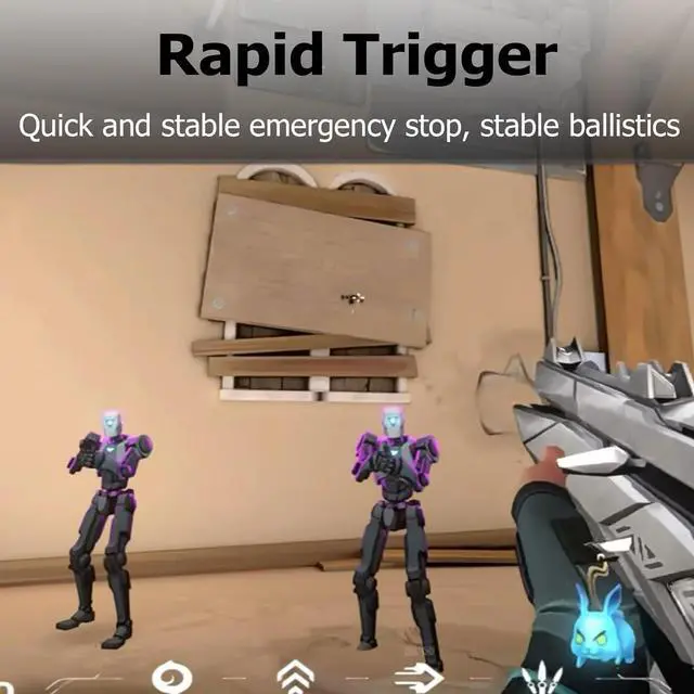 Alt view image 5 of 7 - Hyekit VGN A75 Rapid Trigger Gaming Keyboard - 75% Hall Effect Magnetic Switch Keyboard, Adjustable Actuation, Key Macro, RGB, Gasket, HotSwap, Gradient Side Printed Keycaps, for Win/MAC, Black