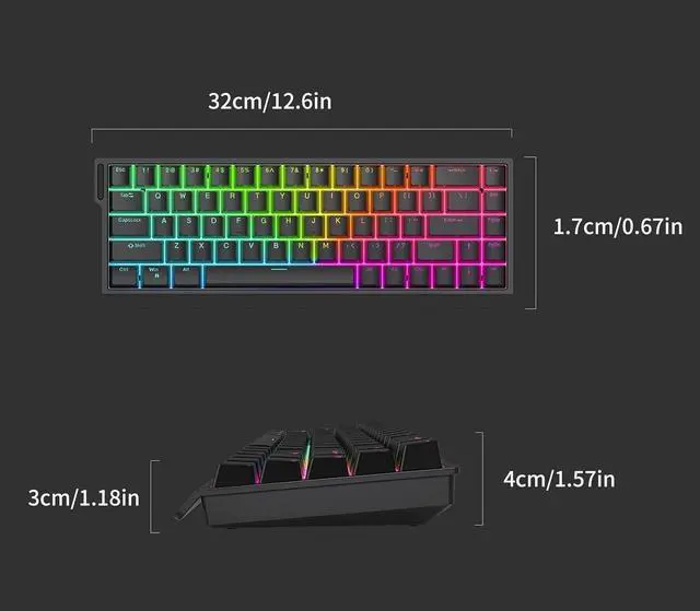 Alt view image 7 of 7 - HE65 Mechanical Keyboards Quick Activation Game Keypad with Colorful Lighting Enhances Durability for Efficient Work
