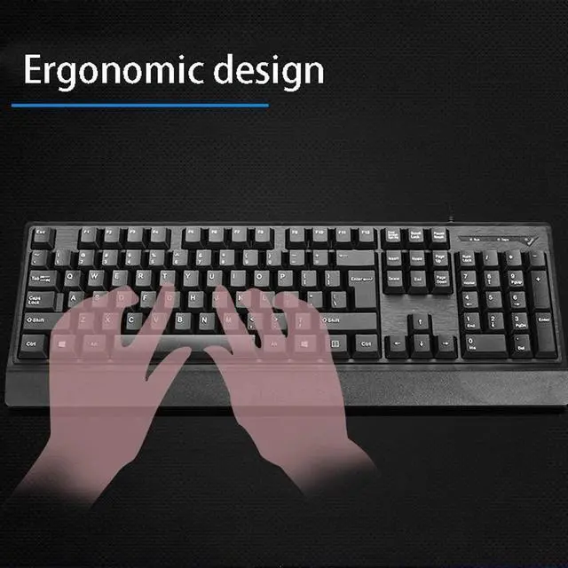 Alt view image 4 of 7 - ARCH Ergonomic Design Keyboard, Computer Keyboard with Numeric Keypad for Computer/Desktop/PC/Laptop/Windows 10/8/ 7 (Color : B)