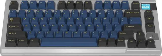 Main image of K8 Tri-Mode 81-Key Mechanical Keyboard K8 Keyboard Full-Color Backlight 8 Lighting Effects Full -Swap Keyboard 5.0 Wired Three Mode Connectivi Large Blue&Black