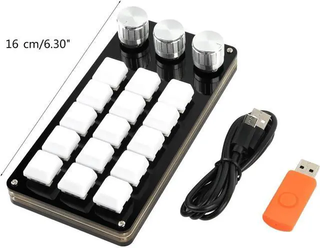 Alt view image 5 of 7 - Ldabrye Keyboard 15Key 3Knob Customize Game Programmable Keypad Hot-swap Mechanical Keyboard Macropad Cope Pastes Easy