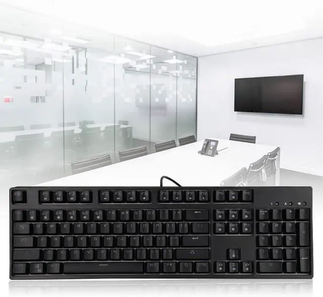 Alt view image 5 of 7 - Mtlavishness M8 104 Keys RGB Rainbow Backlight Mechanical Wired Keyboard for Gaming and Office Use Universal Applicable Model ABS Material Ergonomic Design