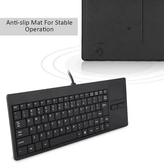 Alt view image 3 of 7 - Wired Keyboard with Touchpad, 86 Key Portable Scissors Foot Structure, 1.4 M USB Cable, Keyboard for Notebook Desk Computer