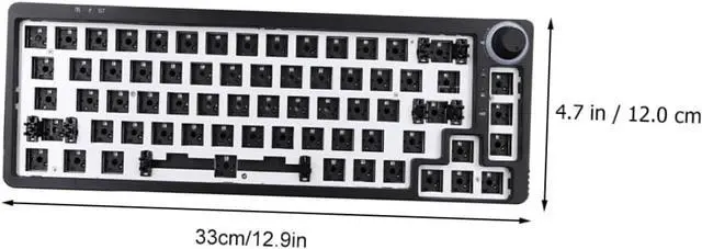 Alt view image 2 of 7 - Gadpiparty 1set Mechanical Keyboard Kit RGB Lighting Wired Hot-swappable PCB Compact Design Multi-Function Knob Portable Modular Computer Accessory