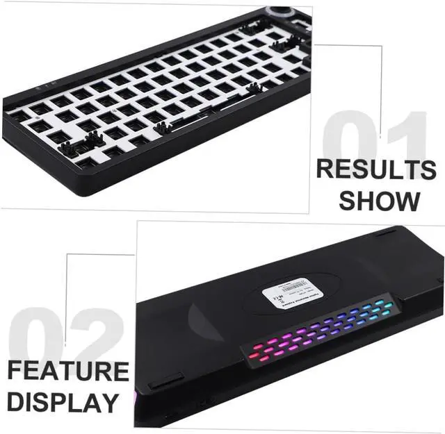 Alt view image 3 of 7 - Gadpiparty 1set Mechanical Keyboard Kit RGB Lighting Wired Hot-swappable PCB Compact Design Multi-Function Knob Portable Modular Computer Accessory