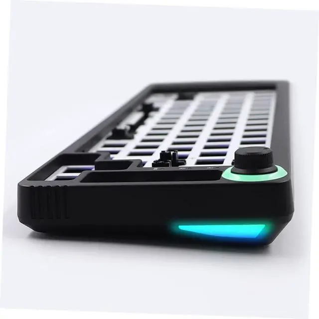 Alt view image 5 of 7 - Gadpiparty 1set Mechanical Keyboard Kit RGB Lighting Wired Hot-swappable PCB Compact Design Multi-Function Knob Portable Modular Computer Accessory