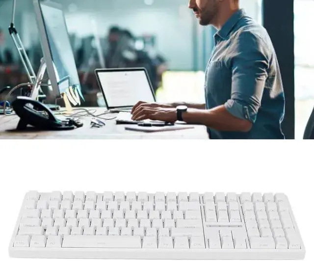 Alt view image 3 of 7 - Mechanical Gaming Keyboard, 108 Keys Cordless Mechanical Keyboard Linear Action Switch RGB Cordless 2.4G bt 3.0 5.0 Type C Wired for Harmony OS