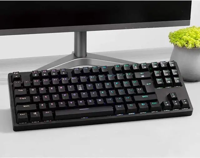Alt view image 3 of 6 - Laptop Keyboard Gaming Mechanical Keyboard RGB Rainbow Backlit 87 Keys Water-Resistant 12 Multimedia Keys for PC and Laptop Computer Keyboard