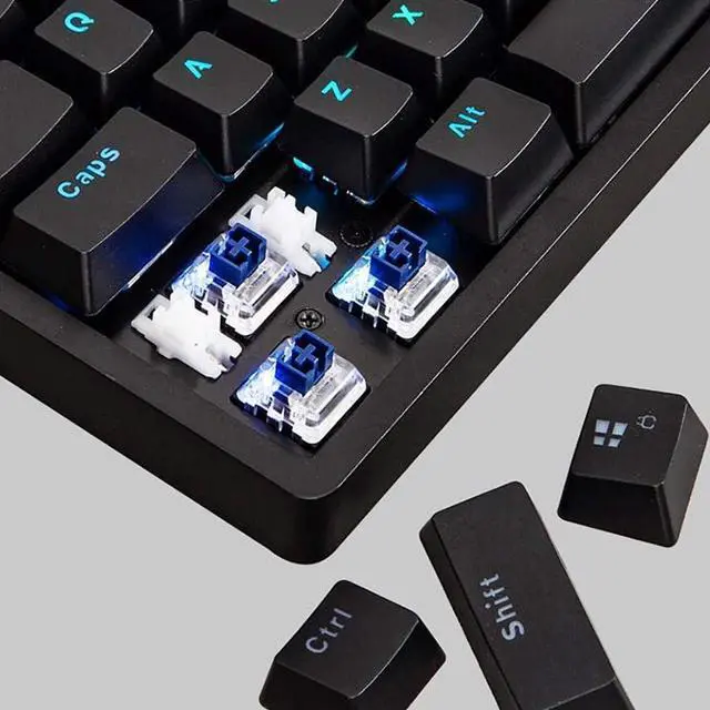 Alt view image 4 of 6 - Laptop Keyboard Gaming Mechanical Keyboard RGB Rainbow Backlit 87 Keys Water-Resistant 12 Multimedia Keys for PC and Laptop Computer Keyboard