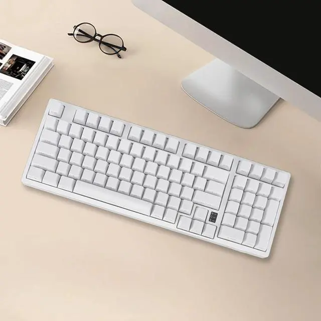 Alt view image 5 of 7 - Gaming Keyboard, 2.4G / BT3.0 5.0/Type C Wired Mechanical Keyboard, RGB Backlit 98 Keys Linear Action Switch Computer Keyboard