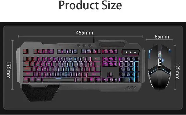 Alt view image 7 of 7 - ARCH Mechanical Keyboard,Gaming Keyboard and Mouse,Computer Keyboard with Ergonomic Wrist Rest,USB Backlit Keyboard for Laptop Computer PC Games (Color : E, Size : Standard)