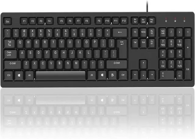 Alt view image 2 of 7 - Keyboard Universal Keyboard Wired Single-Click USB Notebook Desktop Computer Business Office Portable