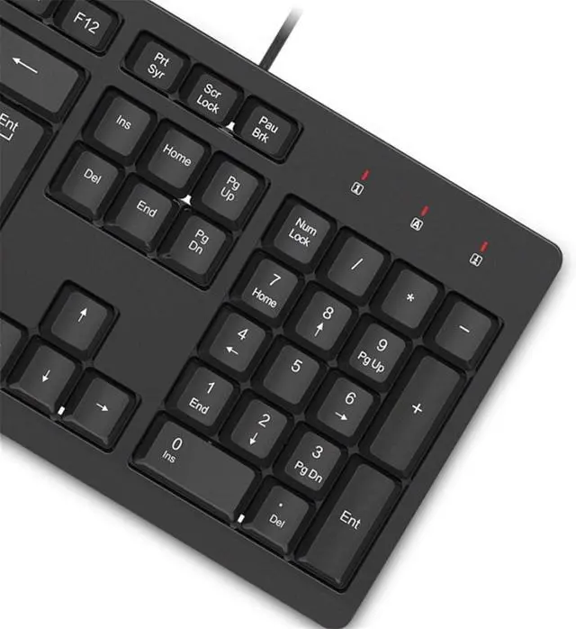 Alt view image 7 of 7 - Keyboard Universal Keyboard Wired Single-Click USB Notebook Desktop Computer Business Office Portable